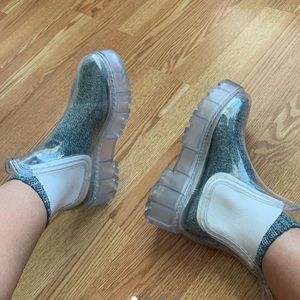 ASOS clear wellies US size 8/UK size 6